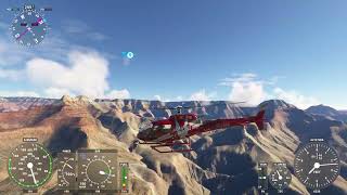 MSFS 2020 Cowansim H125 Grand Canyon sightseeing flight [upl. by Nahtad824]