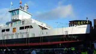 Launch of LargsCumbrae ferry Loch Shira [upl. by Elehcir908]