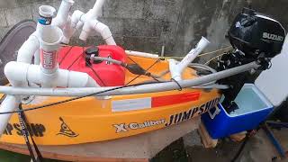 DIY motorized kayak with Suzuki 25hp outboard motor [upl. by Eerized586]