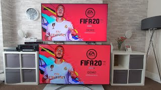 LG OLED vs Samsung QLED with FIFA 20 on Xbox One X [upl. by Nnylrahc351]