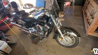 Yamaha V Star 650 Oil and Filter Change [upl. by Kerk]