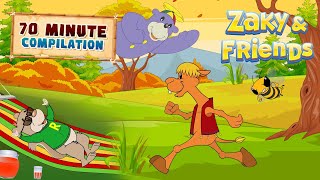 Zaky amp Friends Compilation  Islamic Kids Cartoons  70 Minutes [upl. by Syxela]