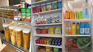 Fridge RestockRefill and Organize PantryOrganization and restocking Tiktoks CompilationASMR [upl. by Zavras]