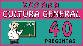 ☑️​ EXAMEN DE CULTURA GENERAL🤯🧠​​🎓 04  40 PREGUNTAS  ¿Cuántas sabes [upl. by Kempe272]