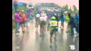 Giro dItalia 1993  Passo Pordoi  Passo di Campolongo [upl. by Ahsenrac]