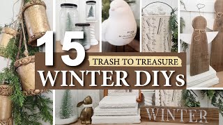 15 Winter Decor Decorating DIY Ideas • Trash to Treasure • high end thrift flip ideas • cozy decor [upl. by Nnylyaj]