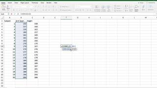 Calculating Correlation Coefficient Excel [upl. by Hadeehsar]