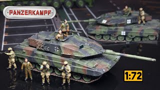 Panzerkampf Leopard 2a6 and L2a6ex 172 Unboxing and Review Military Diecast [upl. by Kissie]