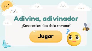 Los días de la semana Juega y Aprende Video Educativo [upl. by Malva490]