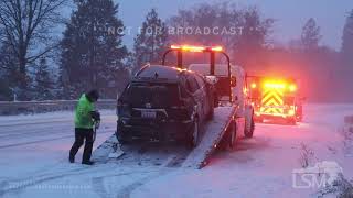 11192024 Mount Shasta CA  Major Winter Storm Begins Snow Plow Clearing I5 Spinout Aftermath [upl. by Ahseyi197]