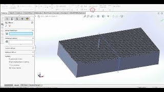 KNURLING OF FLAT SURFACE IN SOLIDWORKS [upl. by Utley933]