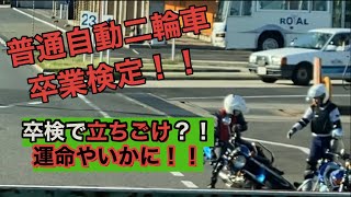 【卒検】1年かけて教習を受け、とうとう卒検！！ ＃卒検 ＃普通自動二輪車 ＃バイク教習 ＃立ちごけ [upl. by Lokkin]