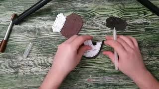 Doll Shoe Tutorial  How to make waldorf doll shoe [upl. by Darrill970]