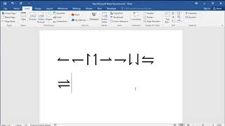 How to insert harpoon arrows in Word [upl. by Mobley]