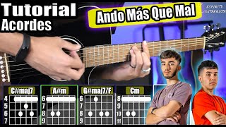 Ando Más Que Mal  Eslabón Armado  Tutorial  Acordes  Como tocar en Guitarra [upl. by Bridgette]