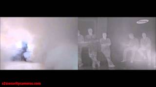 Samsung Thermal camera sees through smoke Thermal Vs Optical camera [upl. by Arquit550]