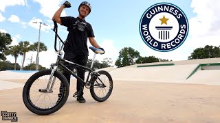 Attempting To Break A 15 Year Old BMX Guinness World Record [upl. by Esiouqrut]