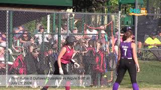 West Rutland OutlawsOutsiders vs Argyle Softball  July 25 2024 [upl. by Fairfax]