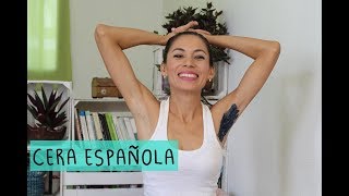 Depilación en mis axilas con la Cera Española en casa fácil y rápido HOW TO WAX ARMPITS [upl. by Asilam316]