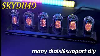 Skydimo  Nixie Tube Clock Glow Tube Clock IPS Color Screen Digital Clock [upl. by Adoh]