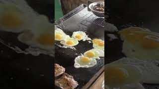 Over Easy Eggs On The Blackstone Griddle egg overeasy breakfast [upl. by Nairam]