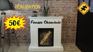 Réalisation fausse CHEMINÉE DÉCORATIVE [upl. by Ardnua681]