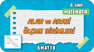 Alan ve Arazi Ölçme Birimleri 📘 tonguçCUP 4Sezon  6MAT18 2024 [upl. by Neural254]