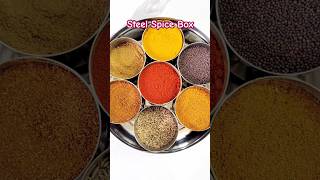 Spice Box  Steel Masala Box for Healthy Kitchen shorts shortsfeed spicebox organisedhome yt [upl. by Ralina459]