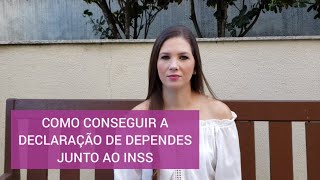 DECLARAÇÃO DE DEPENDENTE DO INSS [upl. by Ahsenod]