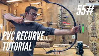 PVC Recurve Bow Full Tutorial 55 Pounds at 32quot [upl. by Itsim751]