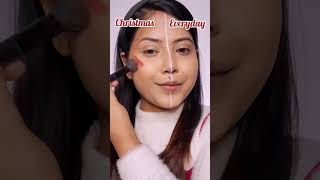 Christmas Vs Everyday Makeup Look🎄😍  shorts  SUGAR⁩ Cosmetics [upl. by Niu]