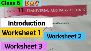 DAV Class 6 Maths chapter 11 Worksheet 1 2 amp 3 all Questions [upl. by Dasie371]