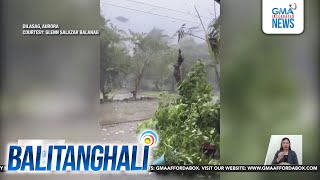 Ilang lugar sa Aurora at Isabela hinagupit ng Bagyong NikaPH  Balitanghali [upl. by Eekcaj]