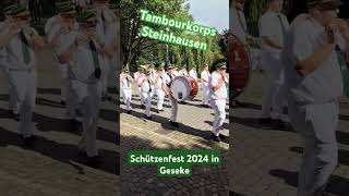 Tambourkorps Steinhausen beim Schützenfest 2024 in Geseke Musik Kapelle [upl. by Fiorenze]