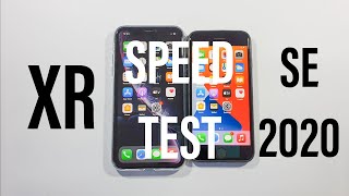 Iphone XR vs Iphone SE 2020 Speed Test [upl. by Melvena]