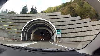 Mont Blanc Tunnel  Traforo del Monte Bianco  Traforo T1 2nd highest motorway in Europe – IT 2 FR [upl. by Dryden]