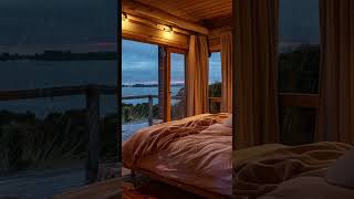 Soothing Sounds of Rain Pattering on the Roof with a beautiful Coastal View for Sleep amp Relaxation [upl. by Anelav]