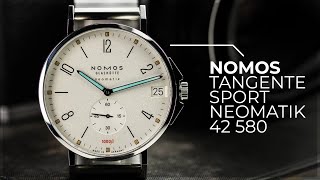 NOMOS Go Sporty  The NOMOS Tangente Sport Neomatik 42 580 WatchGecko Review [upl. by Ordnagela]