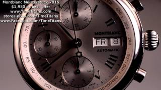 Montblanc Meisterstuck 7016 Automatic Day Date Chronograph Croc Strap [upl. by Yekcim]