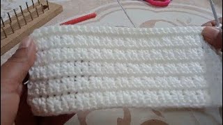 Punto fantasía a crochet para mantas y cobijas de bebe [upl. by Ihc]