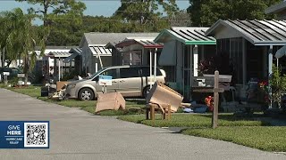 Florida mobile home residents getting eviction notices on top of storm damage [upl. by Annoik]