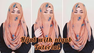 Hijab with Niqab Tutorial  Instant Hijab Style  Niqab Styles  zainab [upl. by Aida]