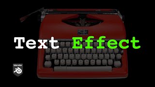 TYPEWRITER TEXT EFFECT Tutorial in Blender [upl. by Anreval199]