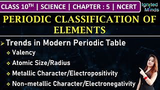 Class 10th Science  Trends in Modern Periodic Table  Chap 5  Periodic Classification of Elements [upl. by Persis]