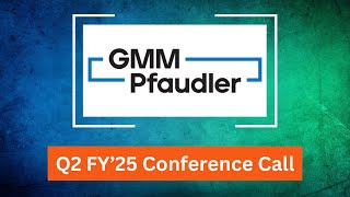 GMM Pfaudler Q2 2025 Conference Call conferencecall concall earningscall gmmpfaudler [upl. by Eeraj]