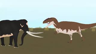 Giganotosaurus vs Palaeoloxodon [upl. by Aihseit]