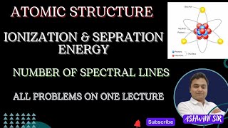 IONIZATION ENERGY OF HYDROGEN LIKE SPECIES  NUMBER OF SPECTRAL LINES  ATOMIC STRUCTURE CLASS 11 [upl. by Guimar]