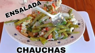 ENSALADA DE CHAUCHAS 👳 receta súper facil y saludable 👌 [upl. by Ranchod]