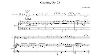 Gavotte by David Popper Piano Accompaniment [upl. by Refinej121]