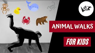 Laufarten aus dem Reich der Tiere Animal Walk für Kinder 🐒🐻🐾🦆🦘 [upl. by Buderus]